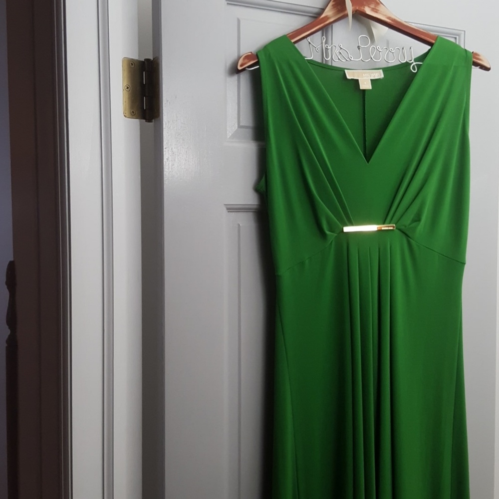 Green Michael Kors High Low Dress